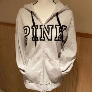 Pink zip up sweatshirt